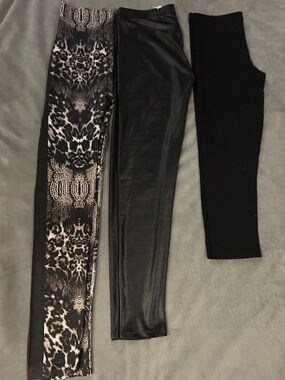 3 for $20 Black and Animal-Print leggings